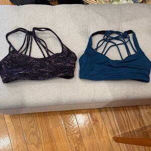lululemon athletica Strappy Sports Bra Set - Black and Blue
